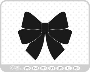 Ribbon Bow Knot Tied Hair Cute SVG PNG DXF – Cricut Silhouette Cutting File