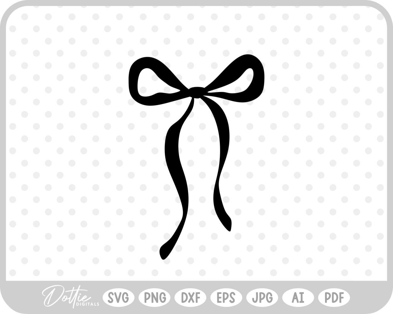 Ribbon Bow Hand Drawn Doodle SVG PNG DXF – Cricut Silhouette Cutting File