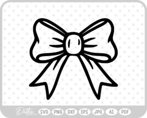 Ribbon Bow Tied Knot SVG PNG DXF – Cricut Silhouette Cutting File