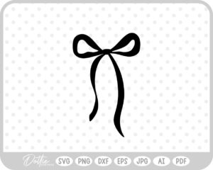 Ribbon Bow Hand Drawn Doodle SVG PNG DXF – Cricut Silhouette Cutting File