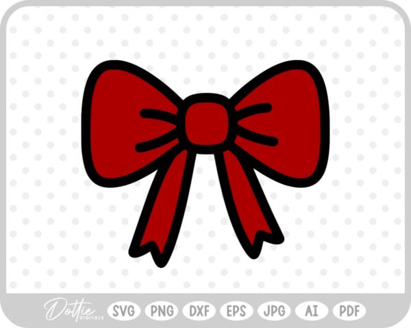 Ribbon Bow Tied Knot SVG PNG DXF – Cricut Silhouette Cutting File