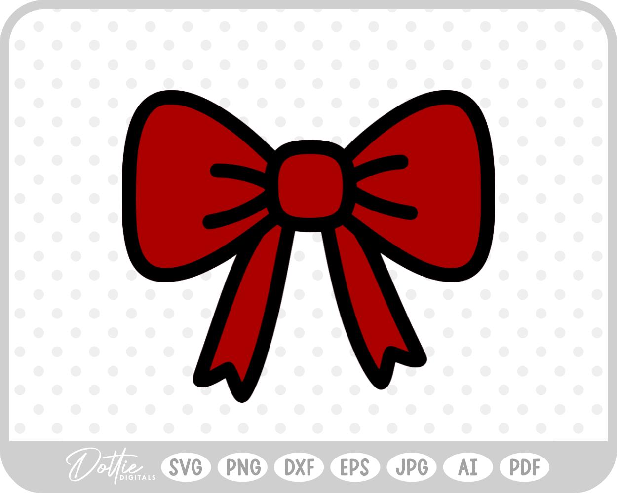 Ribbon Bow Tied Knot SVG PNG DXF – Cricut Silhouette Cutting File