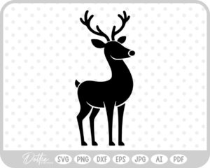 Reindeer Christmas Sleigh Santa Festive SVG PNG DXF – Cricut Silhouette Cutting File