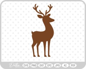 Reindeer Christmas Sleigh Santa Festive SVG PNG DXF – Cricut Silhouette Cutting File