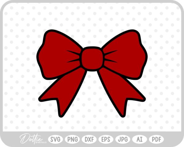 Ribbon Bow Tied Knot SVG PNG DXF – Cricut Silhouette Cutting File