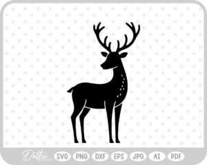 Reindeer Christmas Sleigh Santa Festive SVG PNG DXF – Cricut Silhouette Cutting File