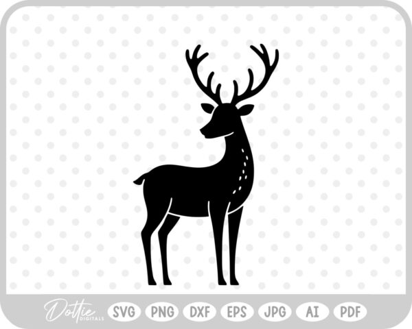 Reindeer Christmas Sleigh Santa Festive SVG PNG DXF – Cricut Silhouette Cutting File