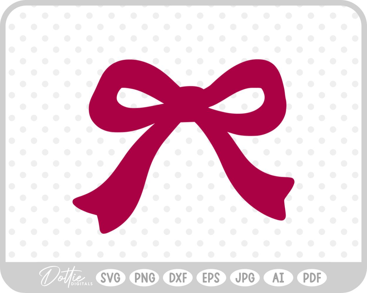 Ribbon Bow Hand Drawn Doodle SVG PNG DXF – Cricut Silhouette Cutting File