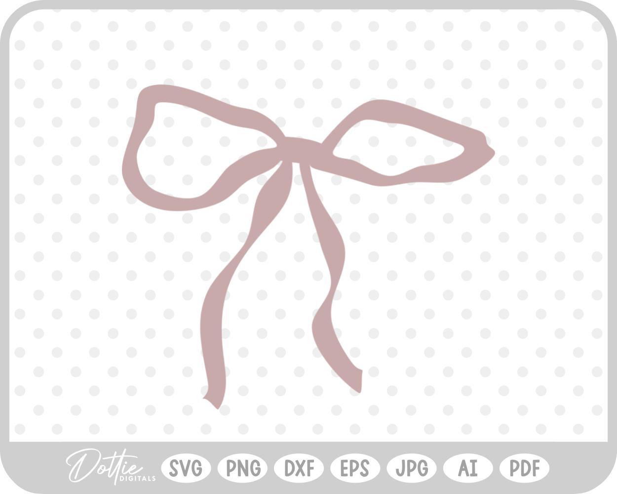 Ribbon Bow Hand Drawn Doodle SVG PNG DXF – Cricut Silhouette Cutting File