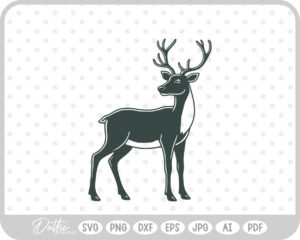 Reindeer Christmas Sleigh Santa Festive SVG PNG DXF – Cricut Silhouette Cutting File
