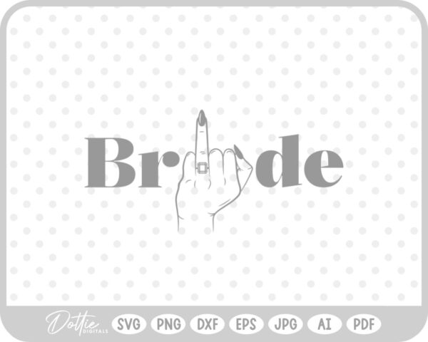 Bride Wedding Ring Finger SVG PNG DXF – Cricut Silhouette Cutting File