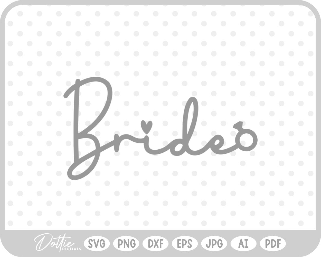 Bride Engagement SVG PNG DXF – Cricut Silhouette Cutting File