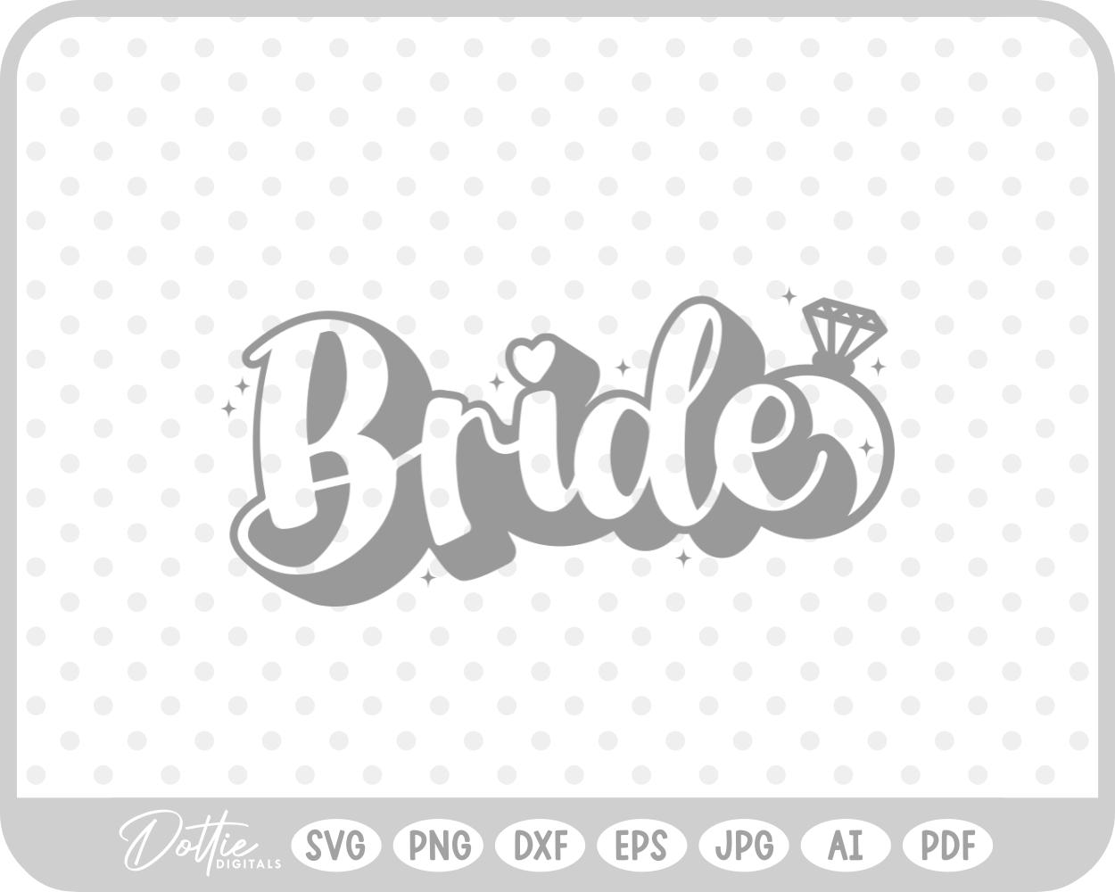Bride SVG PNG DXF – Cricut Silhouette Cutting File