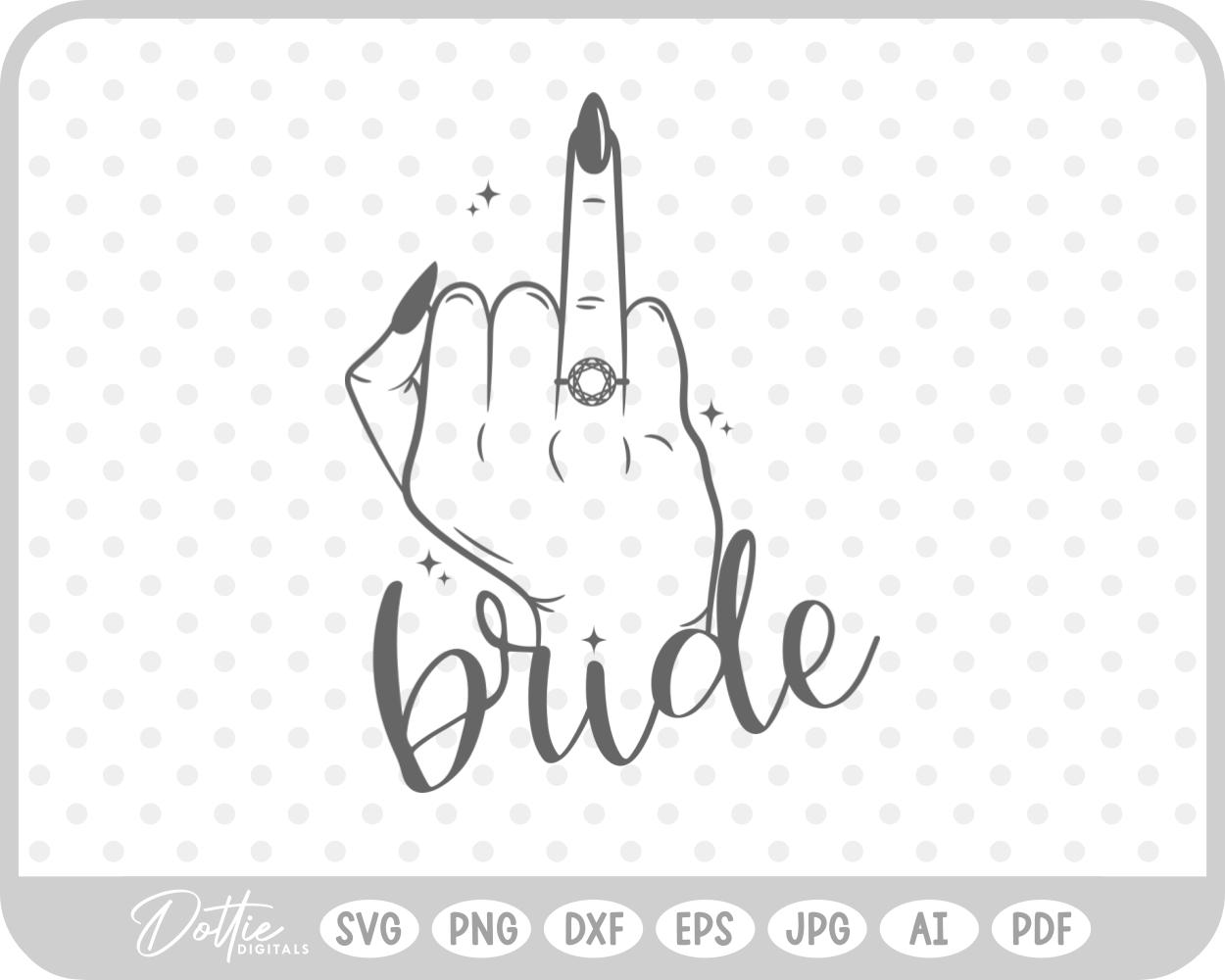Bride Ring Finger SVG PNG DXF – Cricut Silhouette Cutting File