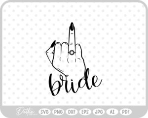 Bride  SVG PNG DXF – Cricut Silhouette Cutting File