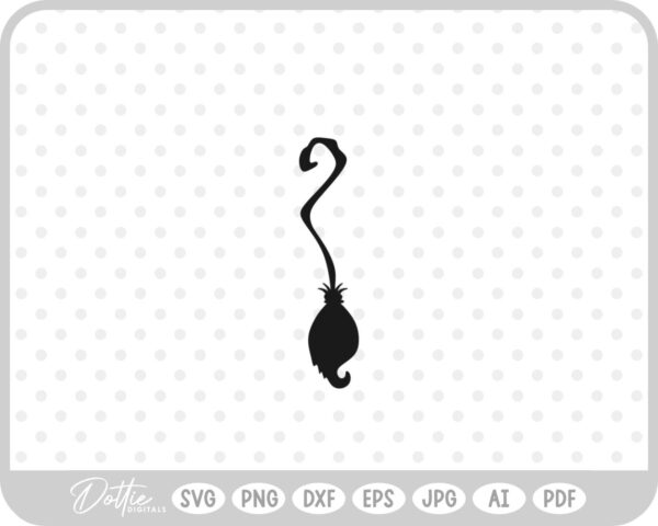 Broomstick SVG PNG DXF – Cricut Silhouette Cutting File