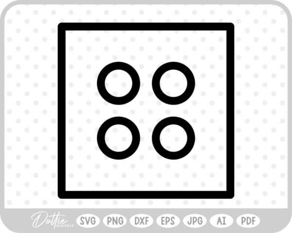 Square Button Outline SVG PNG DXF – Cricut Silhouette Cutting File