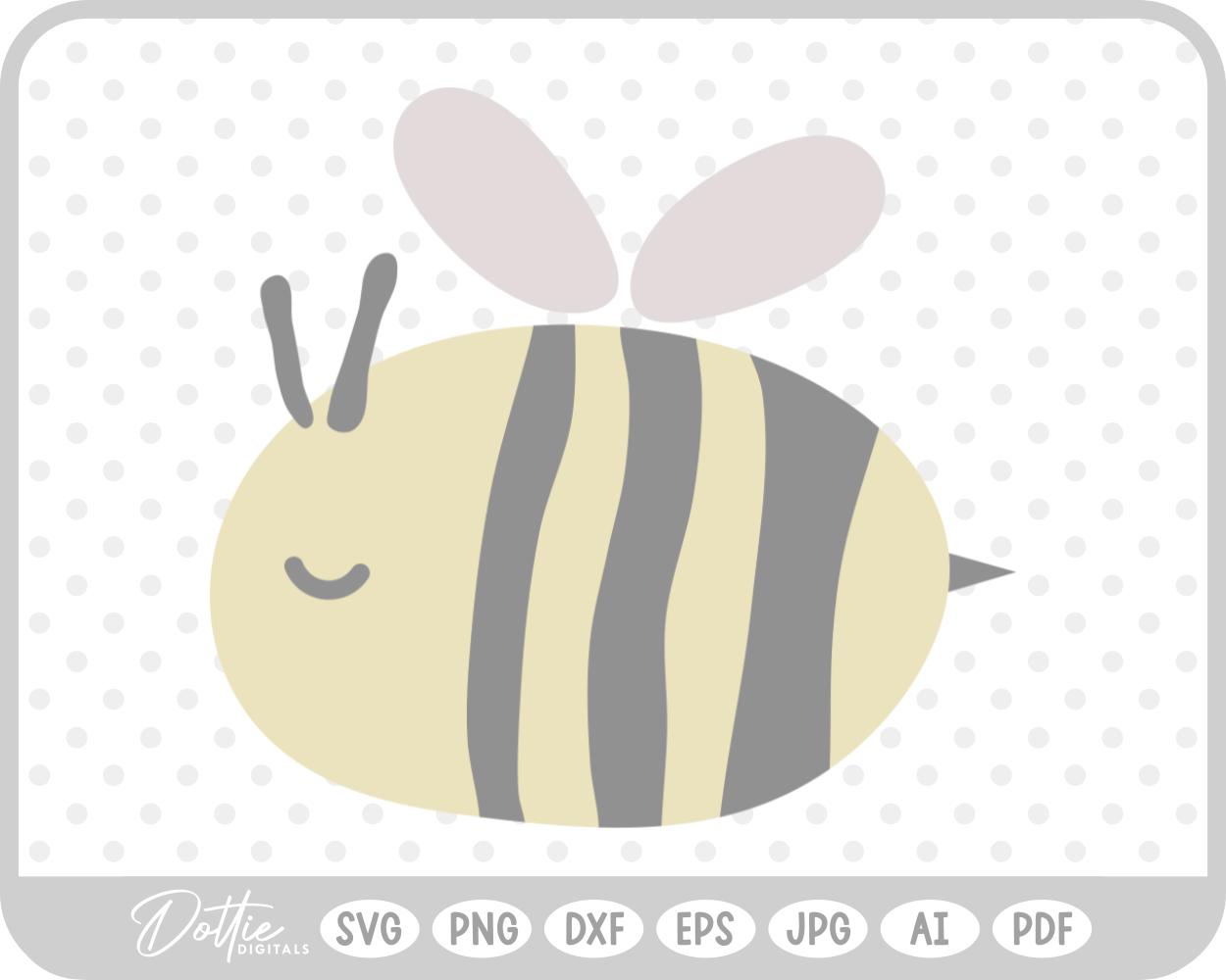 Cute Buzzy Bee SVG PNG DXF – Cricut Silhouette Cutting File