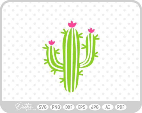 Exotic Cactus SVG PNG DXF – Cricut Silhouette Cutting File