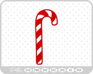 Candy Cane Christmas Gift Bow Food SVG PNG DXF – Cricut Silhouette Cutting File