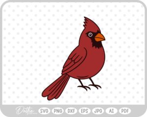 Christmas Cardinal Bird Festive Winter SVG PNG DXF – Cricut Silhouette Cutting File