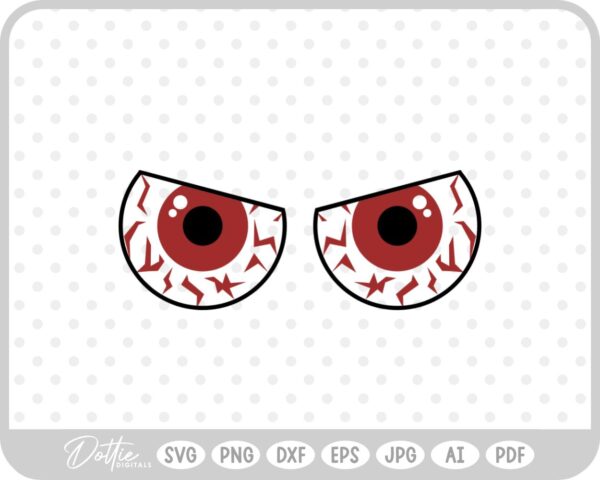 Halloween Scary Eyes  SVG PNG DXF – Cricut Silhouette Cutting File