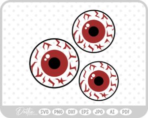 Halloween Scary Eyes  SVG PNG DXF – Cricut Silhouette Cutting File