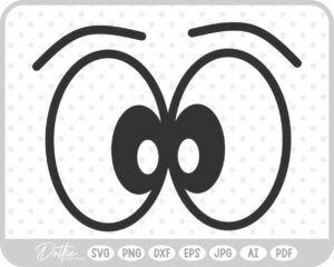 Funny Middle Eyes SVG PNG DXF – Cricut Silhouette Cutting File