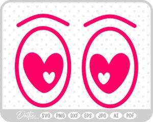 Love Eyes SVG PNG DXF – Cricut Silhouette Cutting File