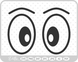 Cartoon Eyeballs SVG PNG DXF – Cricut Silhouette Cutting File