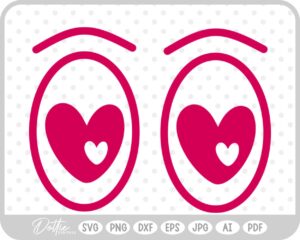 Heart Eyes SVG PNG DXF – Cricut Silhouette Cutting File