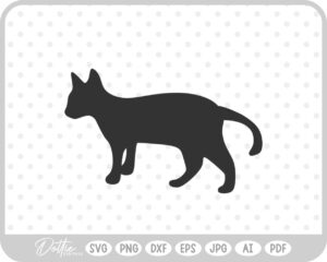 Black Cat SVG PNG DXF – Cricut Silhouette Cutting File