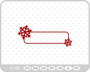 Snowflake Rectangle Christmas Winter Frame Border Background SVG PNG DXF – Cricut Silhouette Cutting File