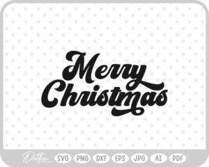 Merry Christmas Script Text SVG PNG DXF – Cricut Silhouette Cutting File
