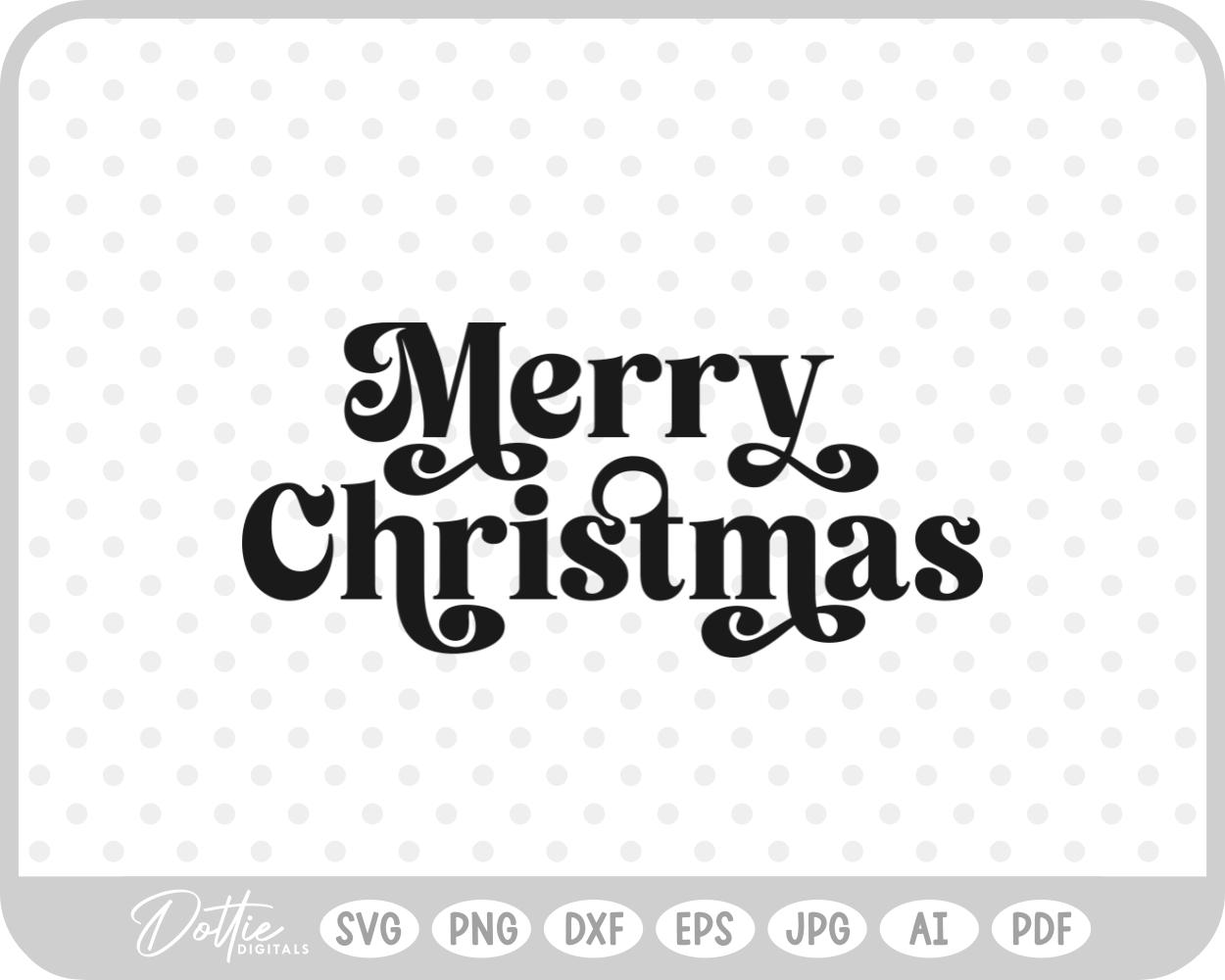 Merry Christmas Script Text SVG PNG DXF – Cricut Silhouette Cutting File