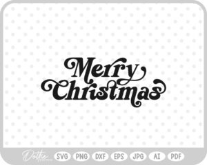 Merry Christmas Script Text SVG PNG DXF – Cricut Silhouette Cutting File