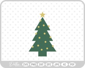 Christmas Tree Doodle Hand Drawn Winter SVG PNG DXF – Cricut Silhouette Cutting File