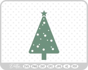 Christmas Tree Doodle Hand Drawn Winter SVG PNG DXF – Cricut Silhouette Cutting File