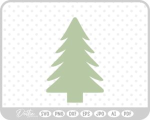 Christmas Tree Doodle Hand Drawn Winter SVG PNG DXF – Cricut Silhouette Cutting File
