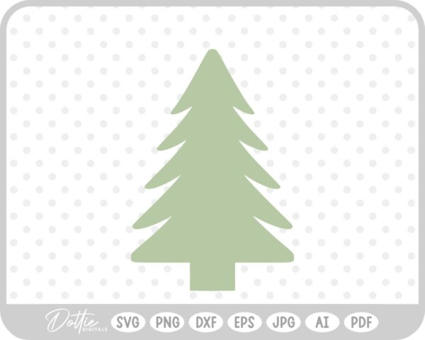Christmas Tree Doodle Hand Drawn Winter SVG PNG DXF – Cricut Silhouette Cutting File