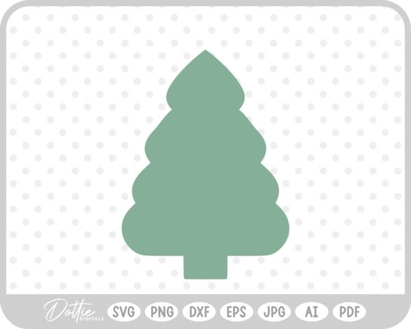 Christmas Tree Doodle Hand Drawn Winter SVG PNG DXF – Cricut Silhouette Cutting File