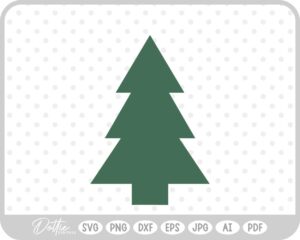 Christmas Tree Doodle Hand Drawn Winter SVG PNG DXF – Cricut Silhouette Cutting File