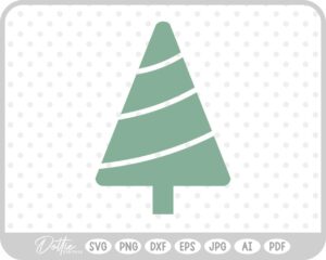 Christmas Tree Doodle Hand Drawn Winter SVG PNG DXF – Cricut Silhouette Cutting File