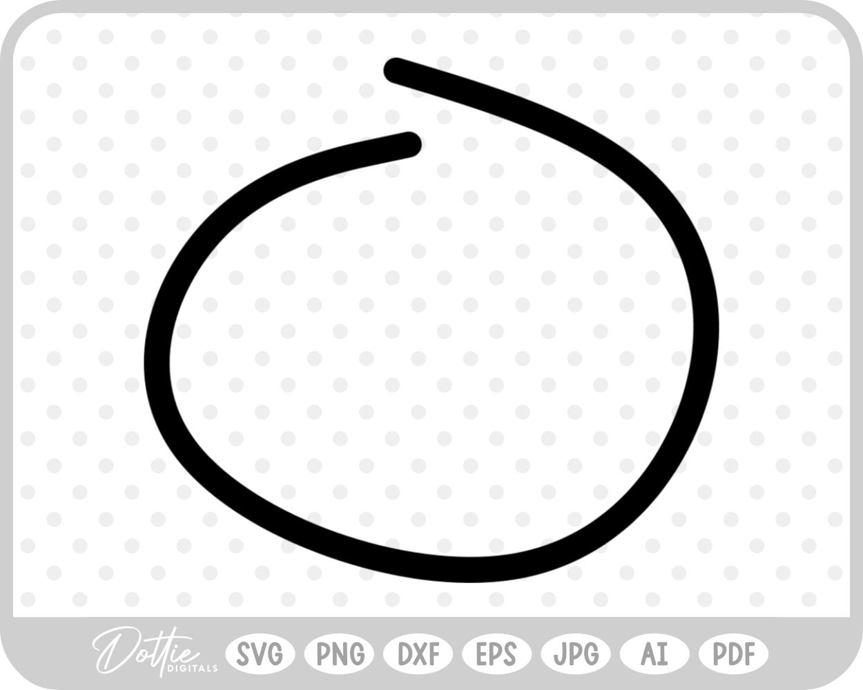 Circle Line SVG PNG DXF – Cricut Silhouette Cutting File
