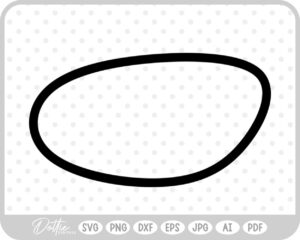 Oval Doodle SVG PNG DXF – Cricut Silhouette Cutting File