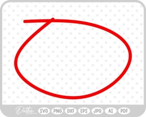 Thin Circle Doodle SVG PNG DXF – Cricut Silhouette Cutting File