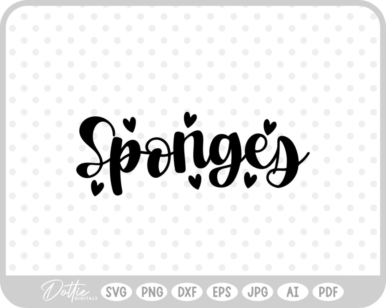 Sponges Heart Cleaning Label SVG PNG DXF – Cricut Silhouette Cutting File