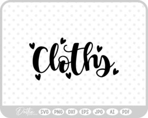 Cloths Heart Cleaning Label SVG PNG DXF – Cricut Silhouette Cutting File