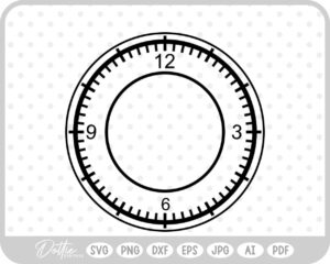 Clock face  SVG PNG DXF – Cricut Silhouette Cutting File