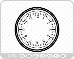 Clock face  SVG PNG DXF – Cricut Silhouette Cutting File